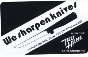 THSS Knife Sharpening Sign